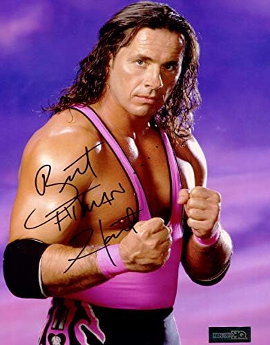 Bret Hart potpisao / potpisao WWE 8x10 sjajna fotografija ubica. Uključuje FaneXpo HQ certifikat o autentičnosti.