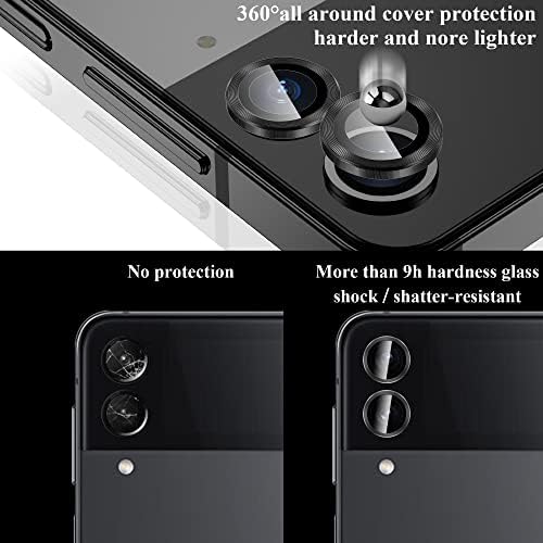 JOLOJO [2 paketa legure metalne kamere zaštitnik sočiva kaljeno staklo kompatibilno za Samsung Galaxy Z Fild 4,