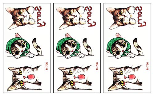 PARITA male tetovaže Sorry little Cat Kitten Funny Cartoon privremena tetovaža 3D lažni DIY seksi tijelo