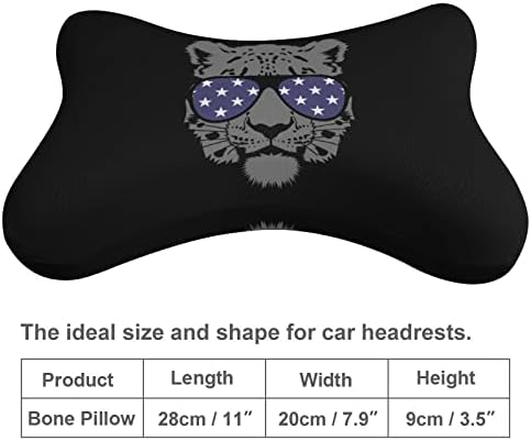 Cool Black Leopard Jastuci za automobile Jastuci Memorijski pjena Mekani glava za glavu Glava za glavu za vožnju Početna Katedra 2 Pakovanje