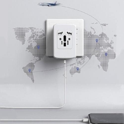 BoxWave punjač kompatibilan sa ZTE V40-Međunarodni PD zidni punjač, 3 USB Međunarodni Adapter za punjenje