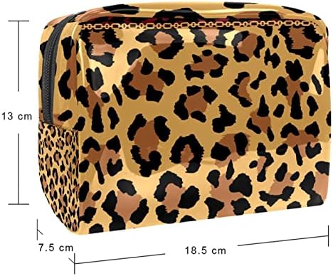 Mala kozmetička torba, elegantne torbe za šminku, torbica sa zatvaračem, pokloni za žene, putni vodootporni toaletni torba Organizer, lančani leopard cvijet retro