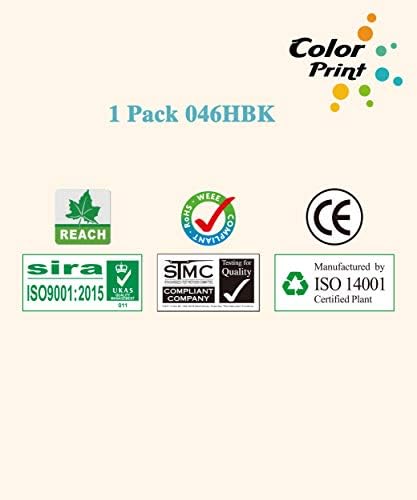 ColorPrint 1-paket kompatibilan kertridž 046H visokog prinosa Crni Toner zamjena za Canon 046 CRG-046h 046BK