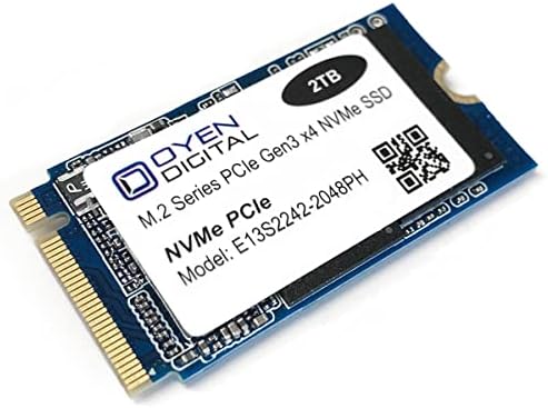 Oyen Digital 2TB M.2 2242 NVME PCIe 3D TLC SSD SSD pogon