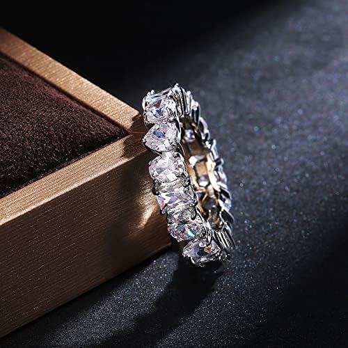 Ženski prsten za žene modni srebrni retro elegantan ljubavni srčani Rhinestone vjenčani prsten nakit