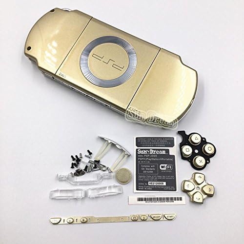 Nova zamjena Sony PSP 2000 konzola punog kućišta s poklopcem s tipkama sa setom gumba - zlato