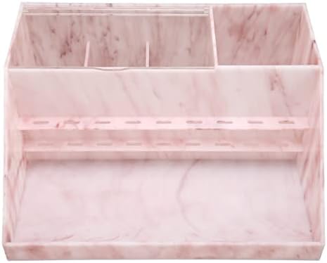 Asixxsix akril ružičasti mramorni tresak produženja Tweezer HOLDER Skladištenje kutija za lijevanje