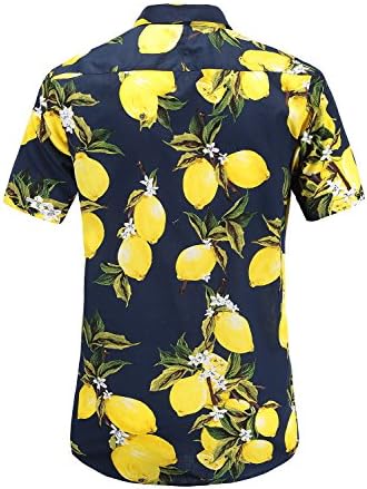 Jeetoo cvjetna havajska majica s kratkim rukavima za muškarce Print Aloha Hawaiian majice