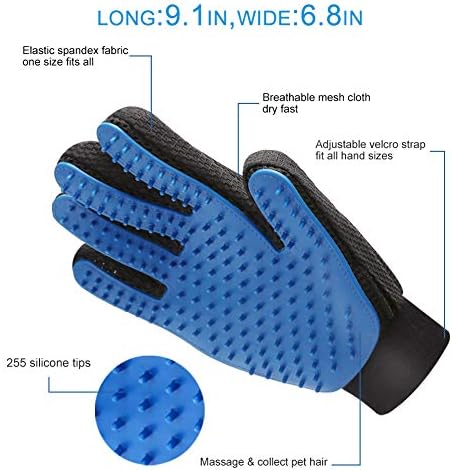 xjzx [Upgrade verzija 2pcs Pet Grooming Glove-Gentle Deshedding Brush rukavica-efikasno sredstvo za uklanjanje
