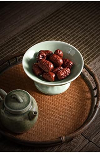 N / Kreativni Zen veliki tanjir kineska peć za čaj sa visokim nogama postaje voćna ploča Snack Candy keramička