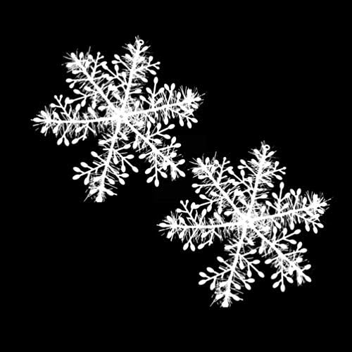 NUOBESTY lažni snijeg božićno drvo pahuljica 90KOM Božić plastike pahuljica brušeni pahuljice