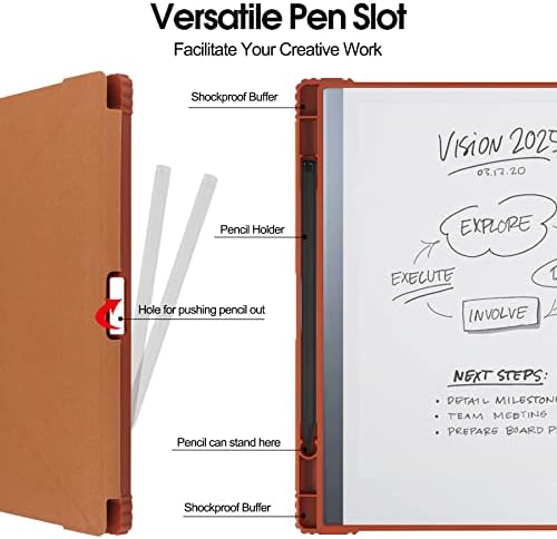 HGWalp Izuzetna 2 Slučaj sa držačem olovke, tanka lagana knjiga folija sa ugrađenim držačem olovke