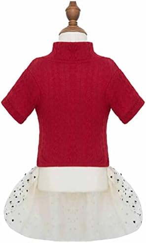 Dog trikotaža džemper Dress Lace Tulle Tutu Outfit suknja sa slatkim srčanim uzorkom za male srednje djevojke