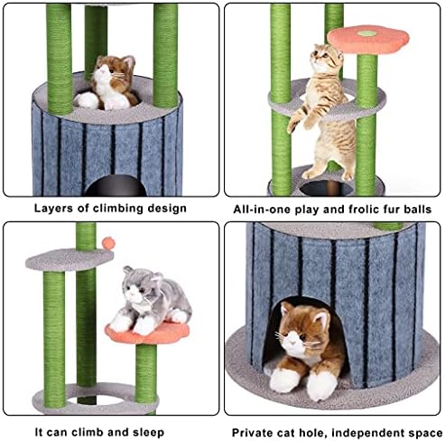 Ldchnh Cats penjački okvir sa stubom za grebanje smiješne mačke igračke mačke toranj drveća skok