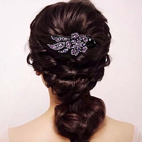 Houchu Duckbill Clip Elegantna luksuzna retro mama Headwear Crystal Shinning Korean Style Hairpin