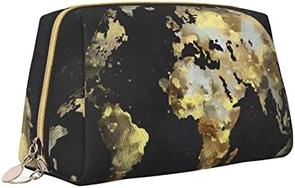 Ognot Sažetak Svjetski globus tiskao je Big Travel šminke za torbicu, prijenosna toaletna vrećica za žene