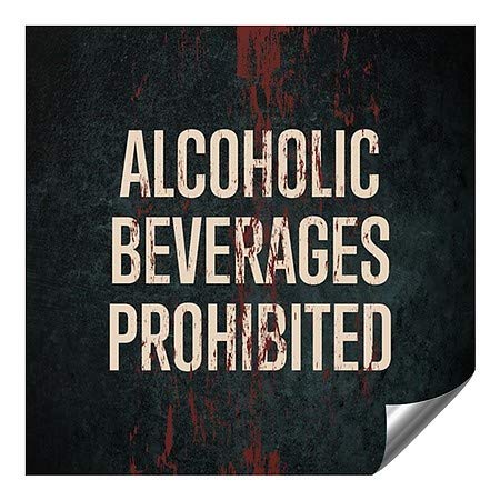 CGSIGNLAB | Alkoholna pića zabranjena - istrebljeni hrđu teška industrijska samoljepljiva aluminijska