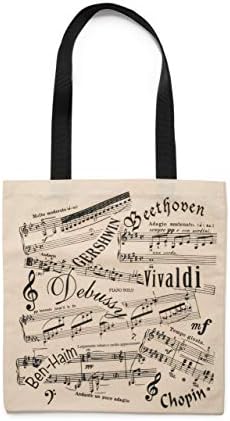 Originalna muzička torba srednje težine pamučna platnena čvrsta muzička torba, ručno štampana i sašivena