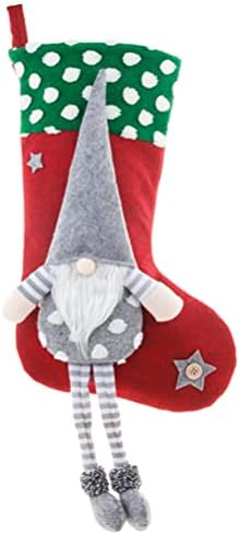 KESYOO Božićne čarape torba patuljasta lutka čarapa Božić drvo ukras poklon čarapa Gnome Santa