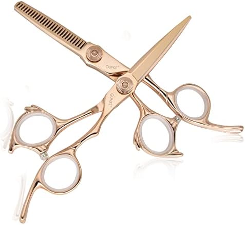 Škare za kosu postavljene u Rosegold - škare za rezanje kose 5,5 inča - smicanje 5,5 inča 27-V zubi za profesionalce