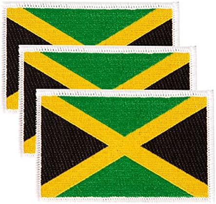 Patch zastava Jamaica BULK 3,5 inča x 2,25 inča Statevo željezo na šivanju izvezenih taktičkih