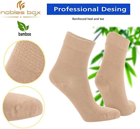 Žene dijabetičke čarape za gležnjeve, super meke i tanke bambusove čarape, široko i labava, nevezavajuća