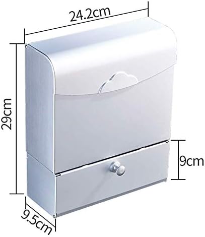 WHLMYH WC držač papira Držač rola, tuš Organizator prostora aluminijski tkivo kutija papirnati