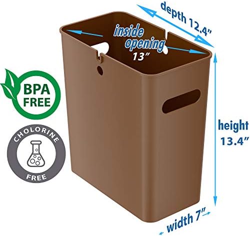 iTouchless SlimGiant tanka kanta za smeće od 4,2 galona sa ručkama, Plastična mala kanta za smeće od 16 litara