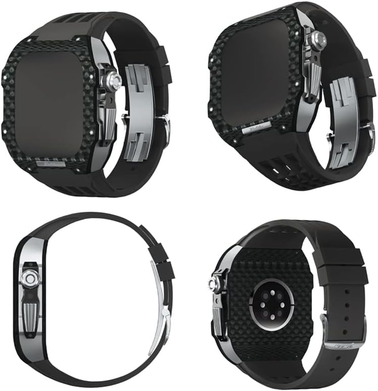 Velore gumeni satovni bend karbonski vlakni, za Apple Watch SE / 4/5/6/7/8 mod Dodaci za zamjenu