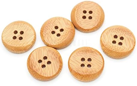 CraftMemore bambuo dugmad 4 rupe Concave Wood gumb za odjeću šivanje DIY zanata A52
