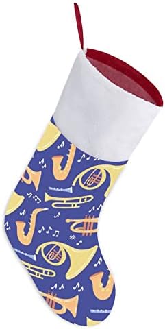Muzički mesingani instrument Personalizirani božićni čarapa Početna Xmas Tree Kamin Viseći ukrasi