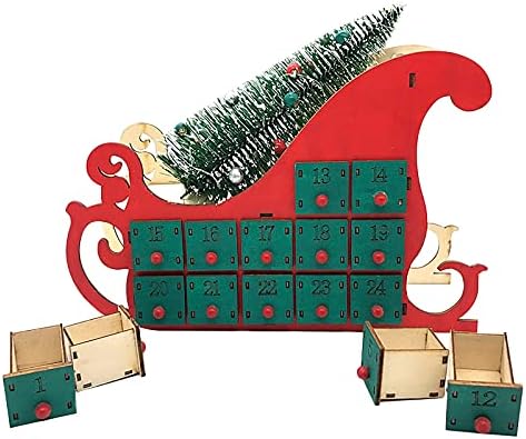 Drveni 24 odbrojavanje Božić Kalendar, 1pc novost drveni modeliranje Home kalendar Božić ukrasi i zanati