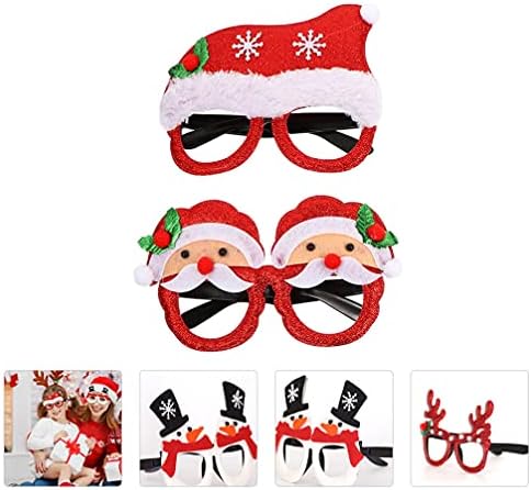 Okviri za božićne naočale u Aboofan 2pcs Crveni snjegovinski jelen Dizajn božićne sunčane naočale Smiješne