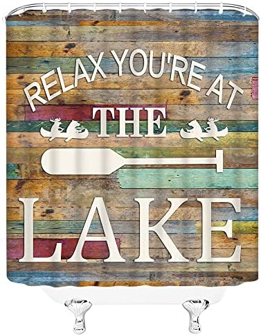 Rustikalno jezero za tuš za tuširanje Relax Inspirationi citati Motivacijske riječi Vintage Drvena