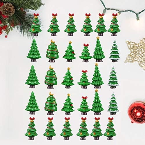 Ornamenti za unovčane u Sewaccu 30pcs minijaturna smola božićna stablo mini Xmas Tree figurice Božićni