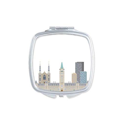 Kanada orijentir i grad ogledalo prijenosni kompaktni džepni Makeup dvostrano staklo