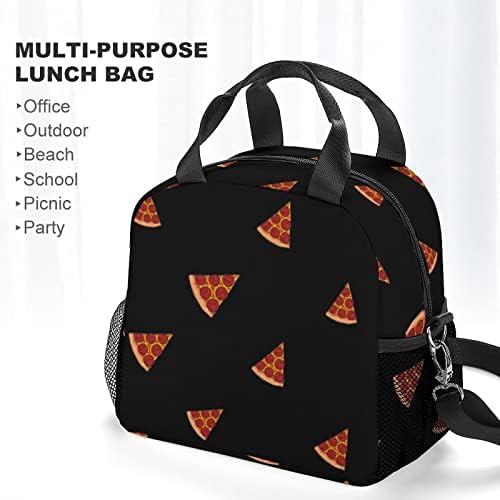 Pepperoni Pizza izolovana torba za ručak Cooler Tote višekratna nepropusna kutija sa naramenicom za kancelarijski