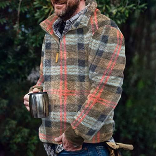 Muški džemper flis modni poliester zabavni džemperi Zip up V-izrez pulover Jacket za muškarce proljeće
