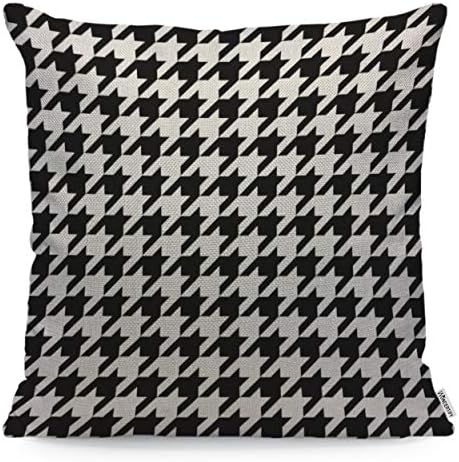 COLDYFY CALL jastuk za bacanje Crno-bijeli Houndstooth - meka jastuk za ukrasnu spavaću sobu / dnevnu