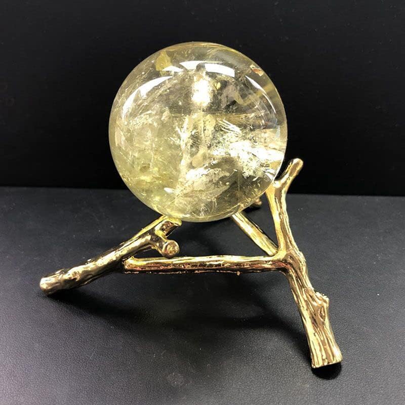 Yamslam 1 kom kristalno kugla base stablo listovnog oblika metalnog držača sfera kamena podrška za prikaz
