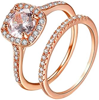 Prstenovi za debeli prsteni komadi nakit 6-10 prstenovi dva prstena veličine ruža Rhinestone Women Vjenčani