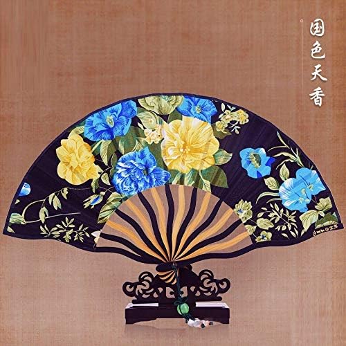 Sklopivi ventilator, preklopni ventilator kineski vintage lotos cvjetni ručni svileni sklopivi