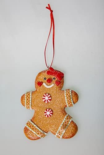 Shatcheri Tradicionalni metnjakBread Cookie Par Man & Lady Božićni viseći ukrasi Xmas Tree Wall Home Dekor ukrasi 2pcs set, višebojna