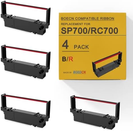 4 paketa SP-700 kompatibilna traka B/R zamjena za Star SP700 traka za štampač 712 712r 742 742R RC-700br traka
