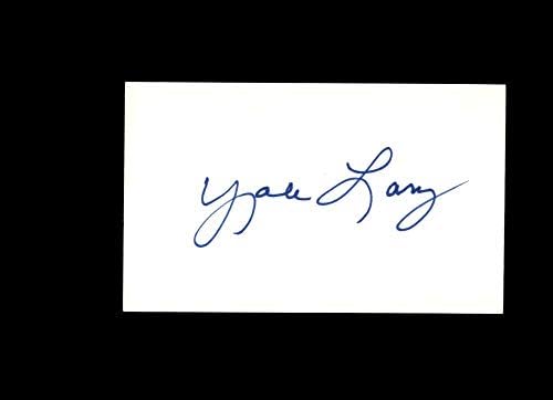 Yale Lary Hand potpisao je 3x5 indeksna kartica Autograph NFL Hof Detroit Lions