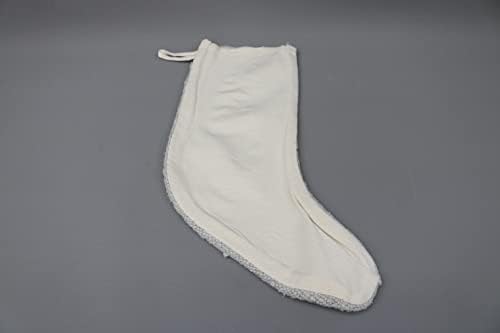 Sarikaya Jastuk Božićne čarape, siva čarapa, konoplje božićne čarape, Kilim čarapa, čarapa