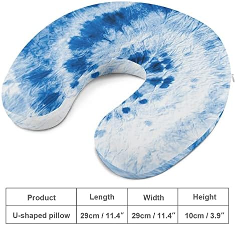 Indigo plavi akvarel Prljavi umjetnički putni vrat Jastuk za mekani jastuk za pranje jastuka za pranje