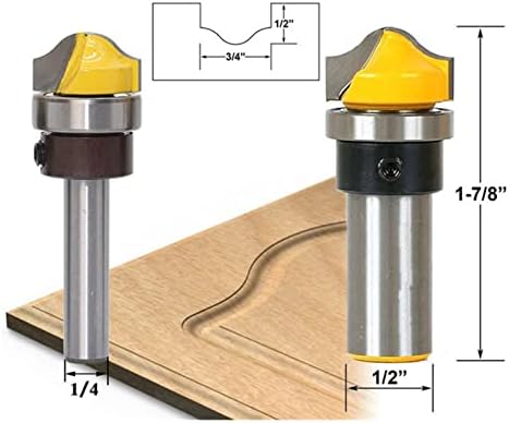 Površinski glodalica 1 komad 1/2mm 1/4mm drška Umjetna lučna oštrica Panel rezbarenje noža Router