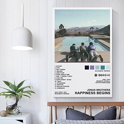 Jonas Brothers – sreća počinje platnenim plakatima zidna Umjetnost spavaća soba uredska soba dekor