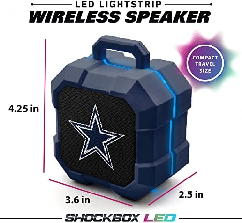 Soar NFL Shockbox LED bežični Bluetooth zvučnik - vodootporan IPX4, 5.0 Bluetooth sa preko 5 sati